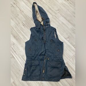 Women's Dark Blue Vest with Cozy Lining